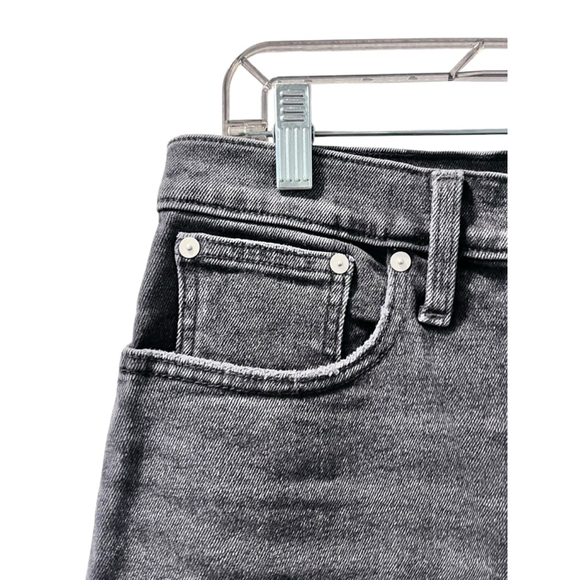 Madewell High Rise Black Denim Jean Shorts Size 29 Zip Pockets Casual Cotton - Picture 3 of 6